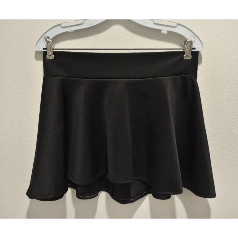 SimLu Women Black Circle Skirt